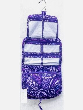 Vera Bradley Paisley Amethyst Travel Organizer NIP $55 Retail